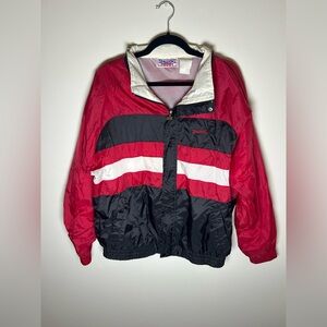 Red, Black, and White Jacket Vintage Spalding Windbreaker Men’s Large